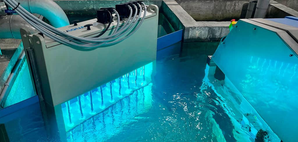 "Advanced UV and Ozonation sterilization system in water treatment, ensuring safe and pure On Take Water with effective microbial disinfection technology."
